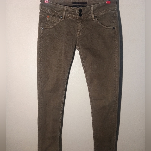 Hudson Women's Jeans Low-Rise Skinny Jeans In Olive Size 26 - Picture 2 of 8